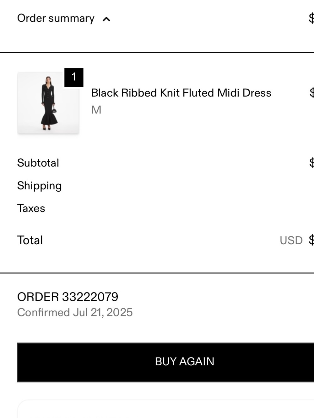 Self-Portrait Black Ribbed Knit Fluted Midi Dress $555 - Size Medium - Picture 4 of 4
